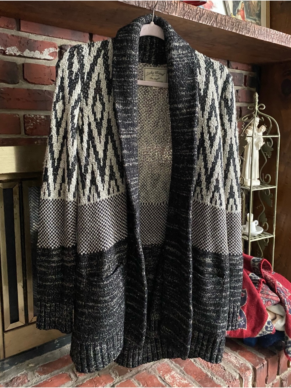 Lucky Brand Long Cardigan with Pockets